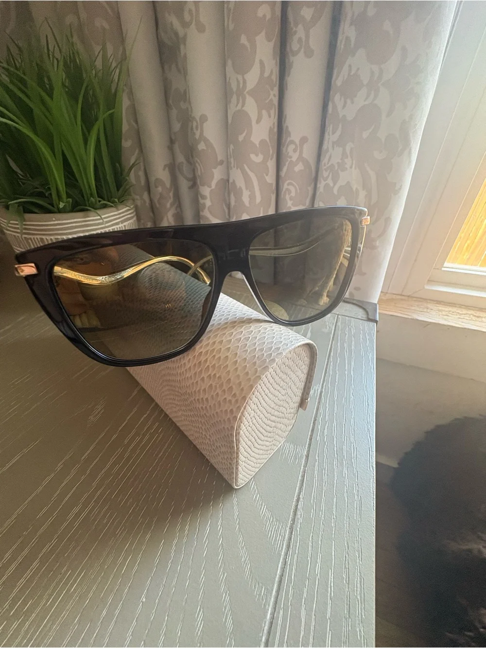 Jimmy Choo Oversized Sunglasses - Classic Shield Style